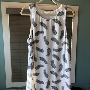 H&M White Shift Dress, size 10